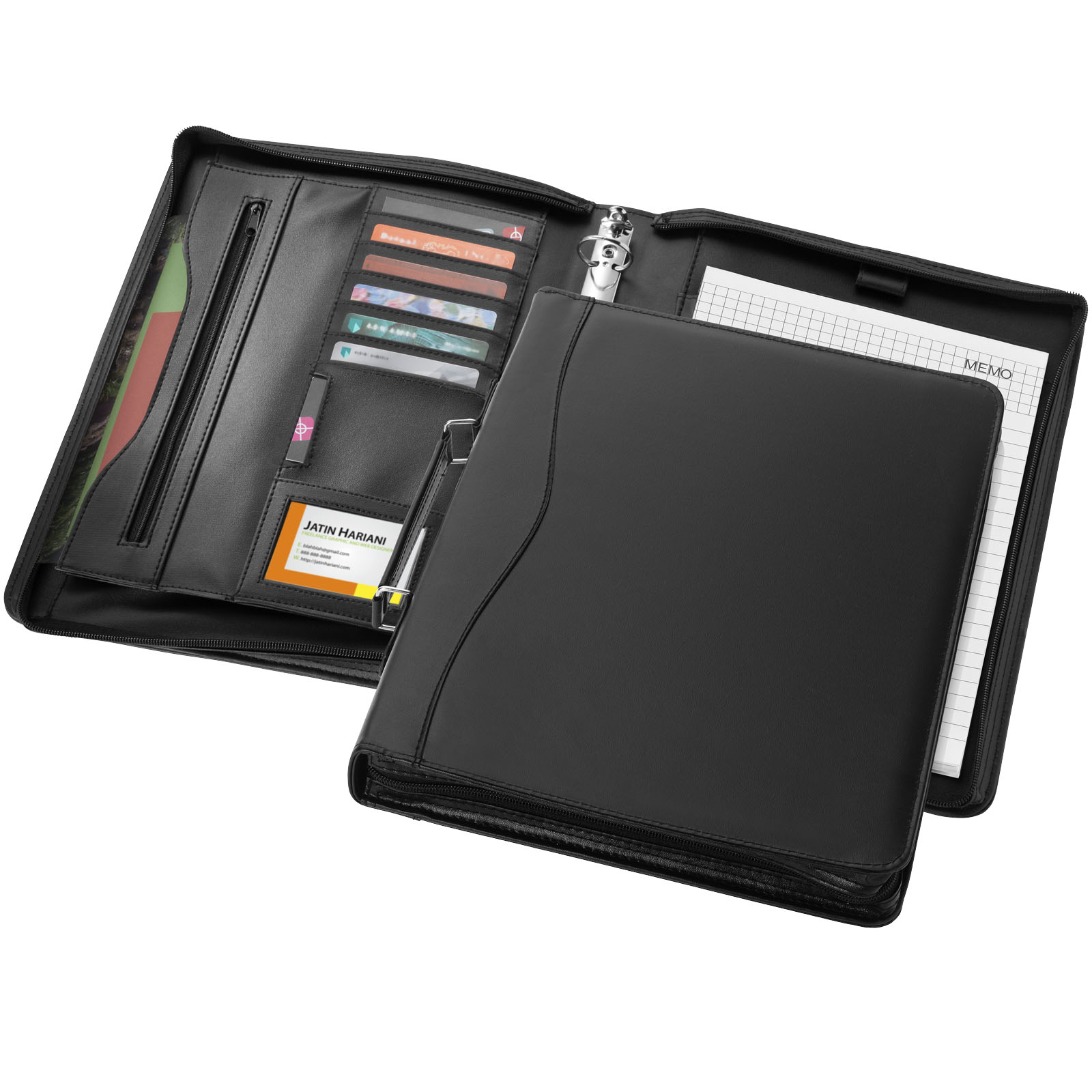 Ebony A4-mapp med handtag
