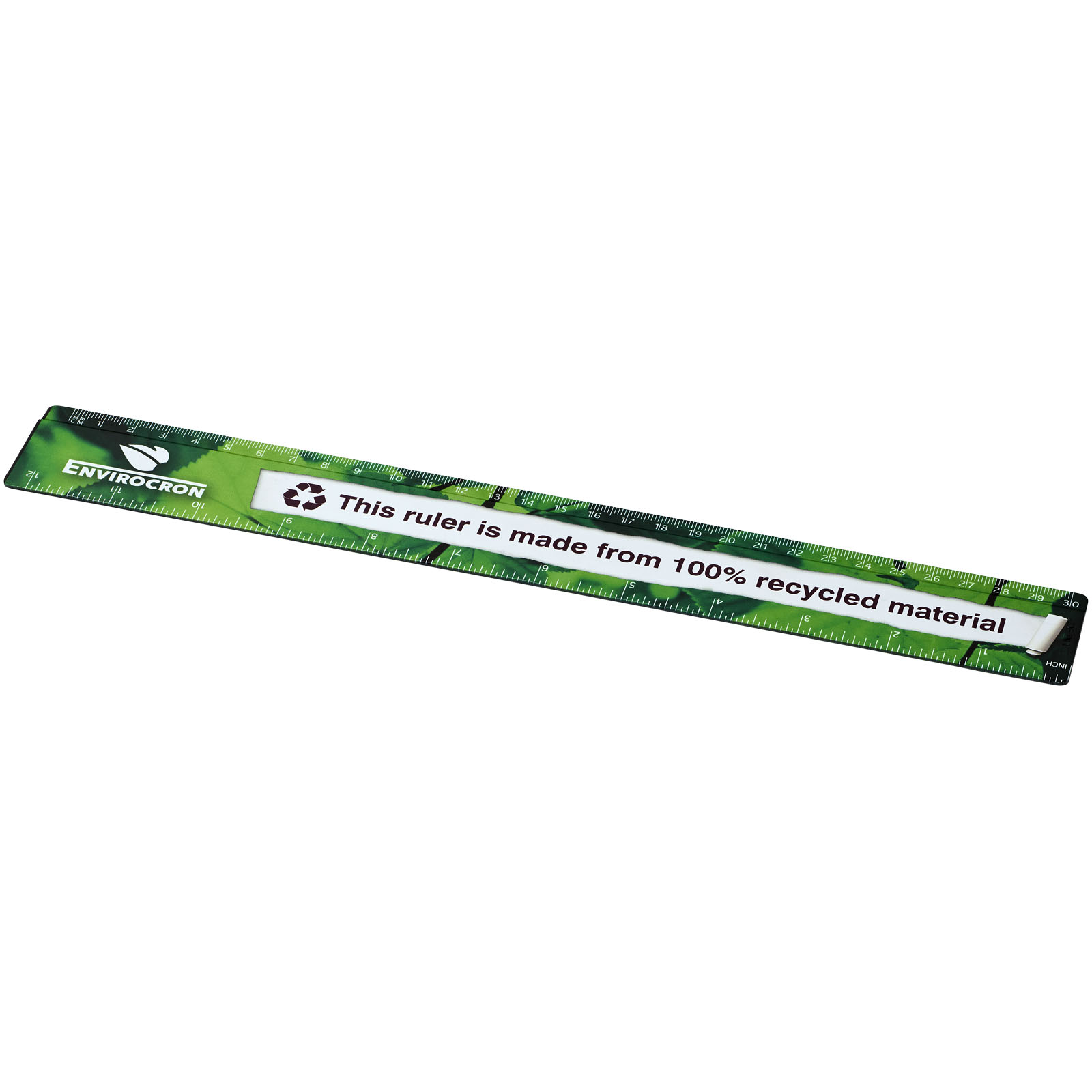 Terran 30 cm linjal av 100 % återvunnen plast