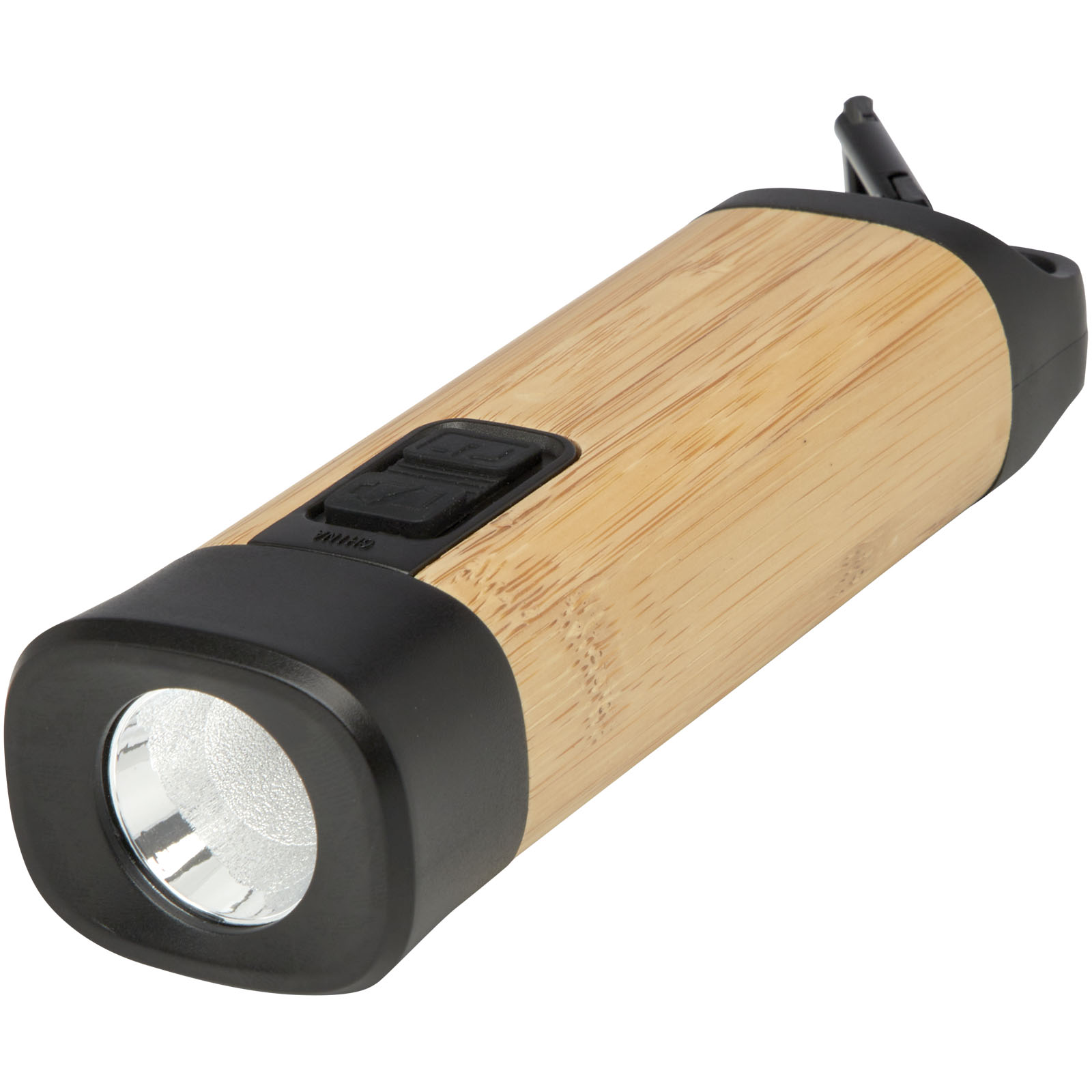 Kuma ficklampa med karbinhake av bambu och RCS-återvunnen plast