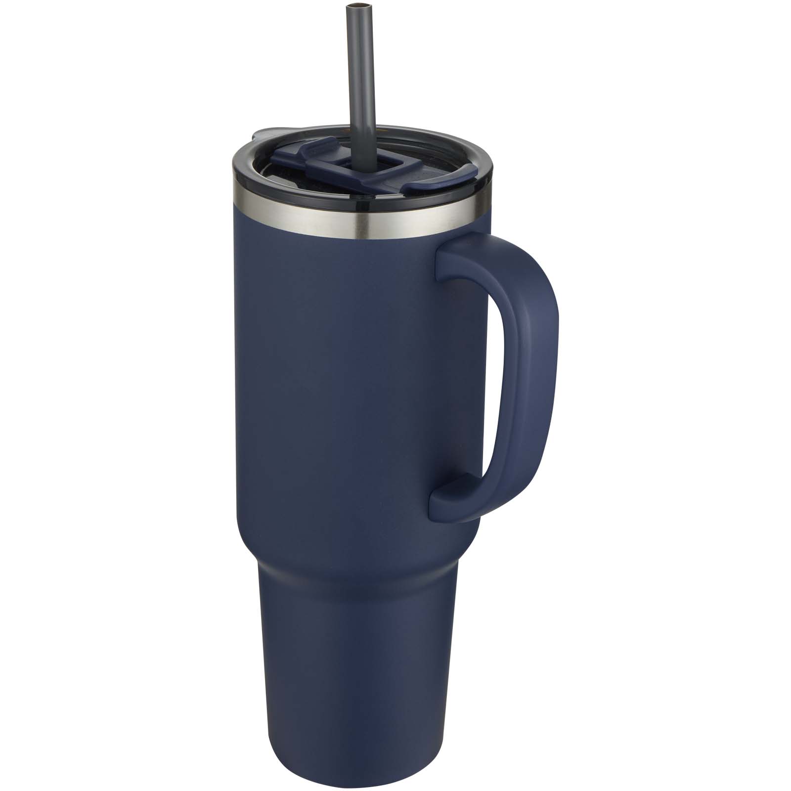 Sydney dubbelväggig RCS-certifierad vakuumisolerad kopparmugg med sugrör, 1 200 ml