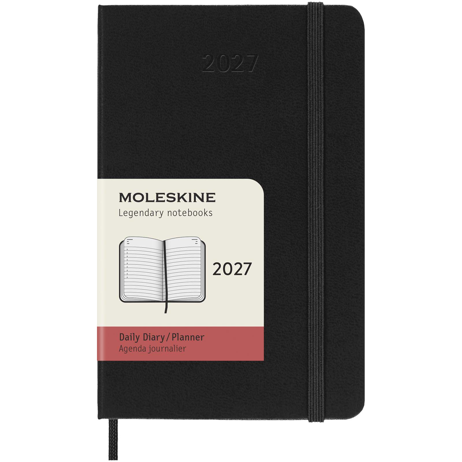 Moleskine inbunden 12-månaders daglig fickplanerare