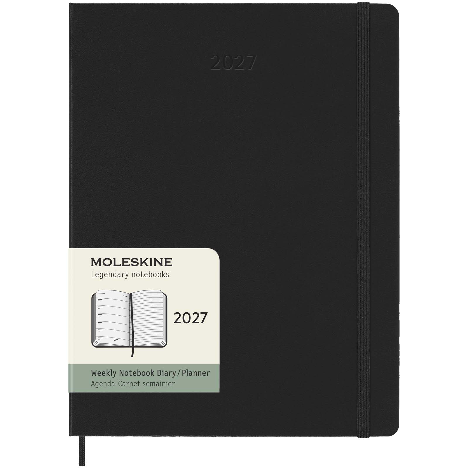 Moleskine inbunden 12-månaders veckoplanerare XL
