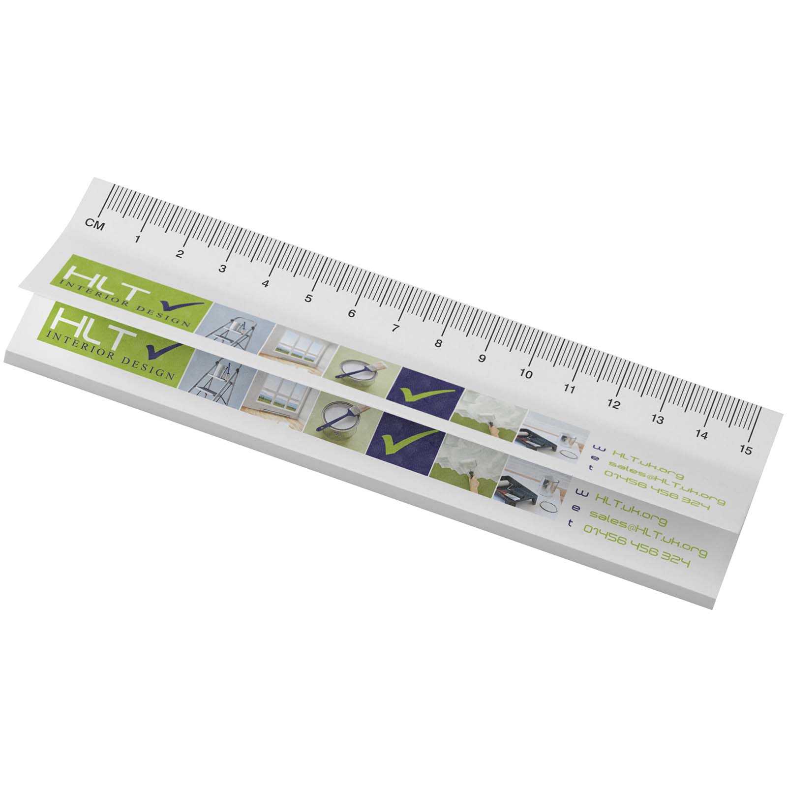 Sticky-Mate® klisterlappar med tryckt 15 cm linjal av återvunnet material