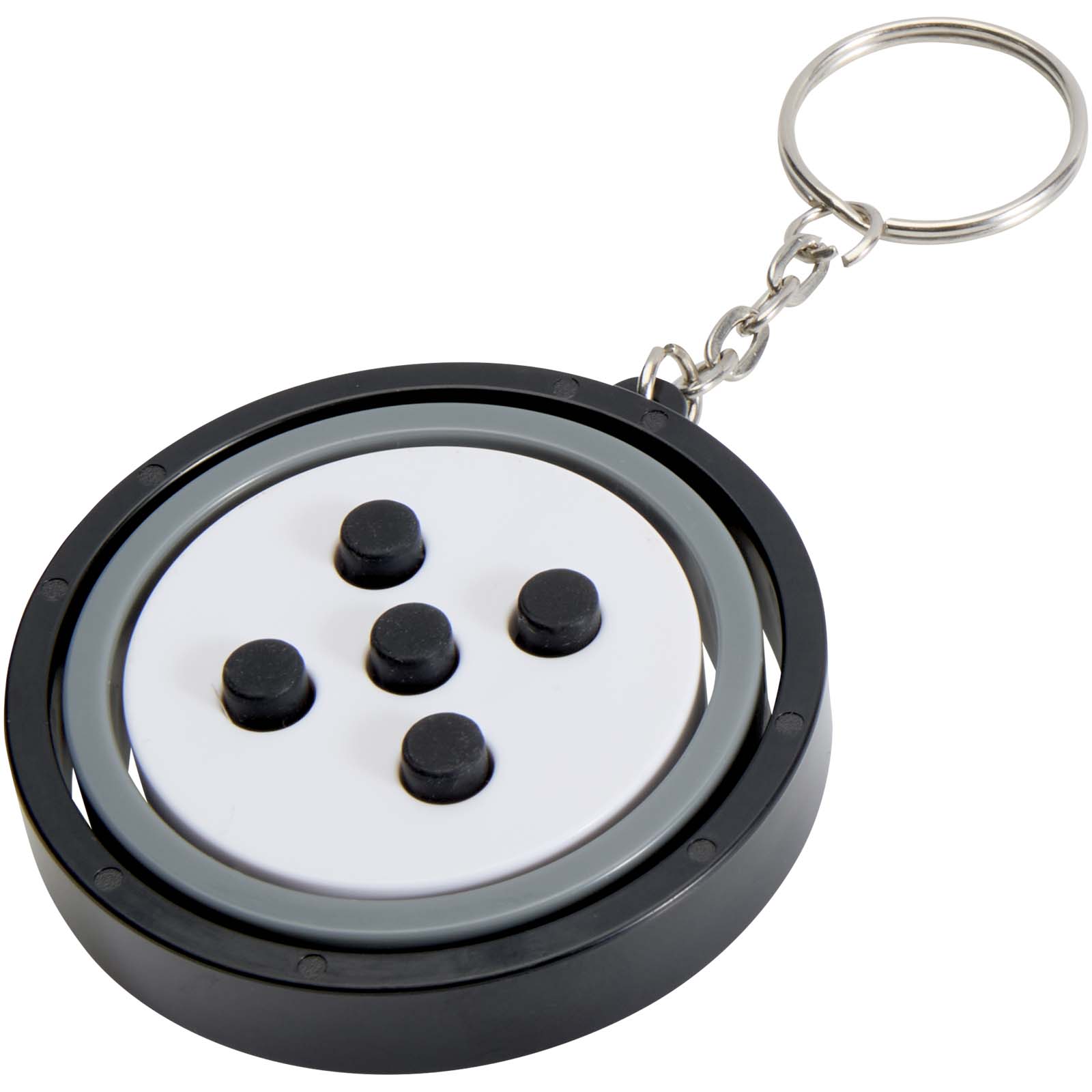 Spinx nyckelring med gyroskopisk fidget av återvunnen plast