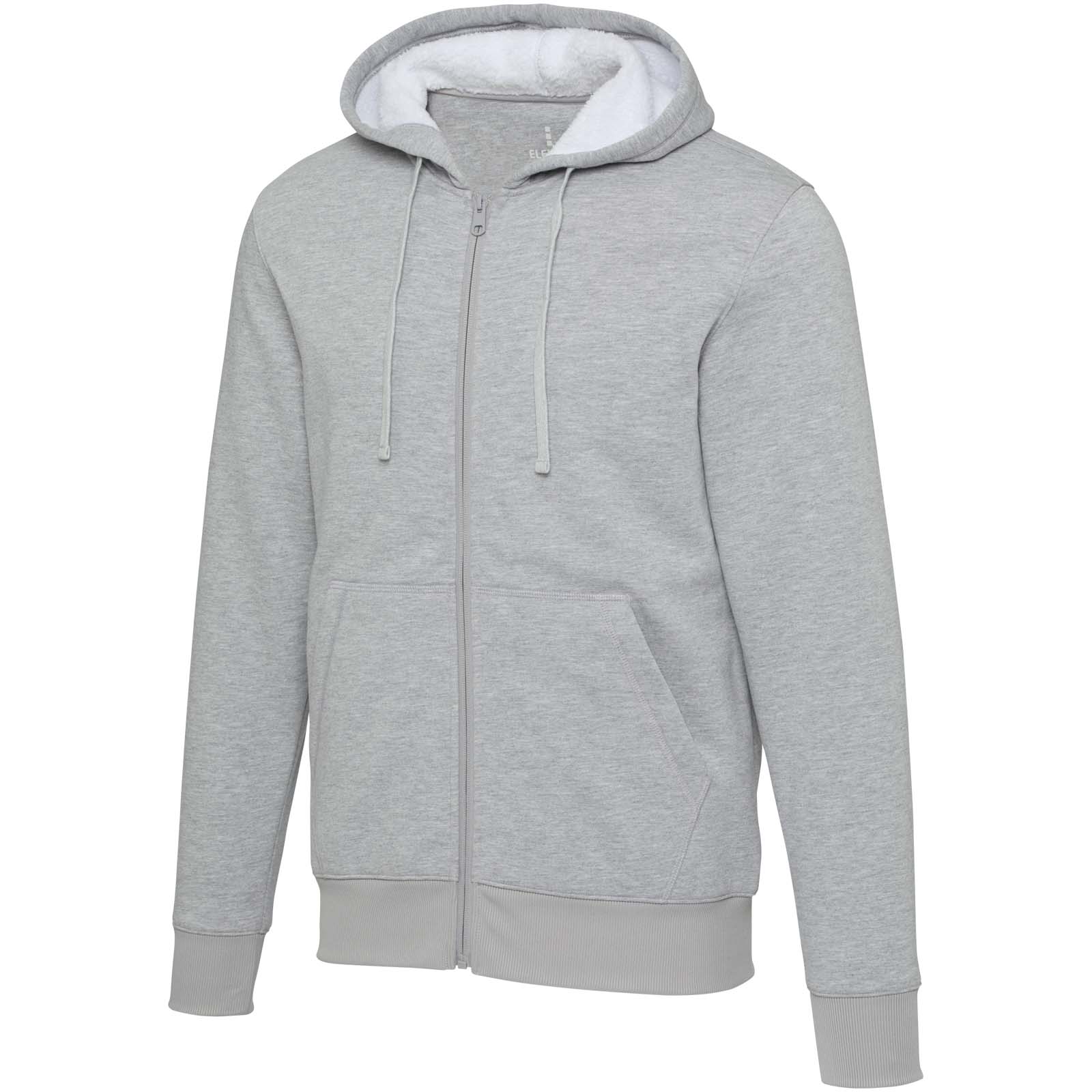 Natron 320 g/m² huvtröja av sherpa med hel dragkedja