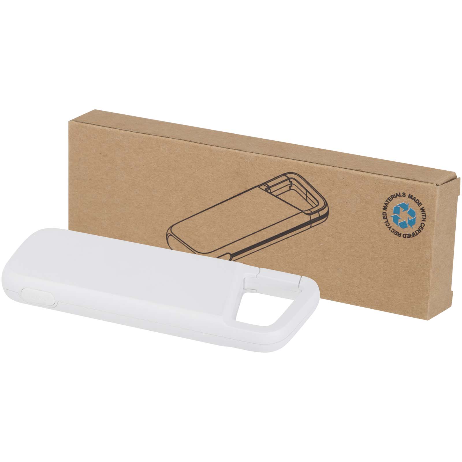 Alkes 5 000 mAh 12 W vattenbeständig powerbank av återvunnen plast med karbinhake
