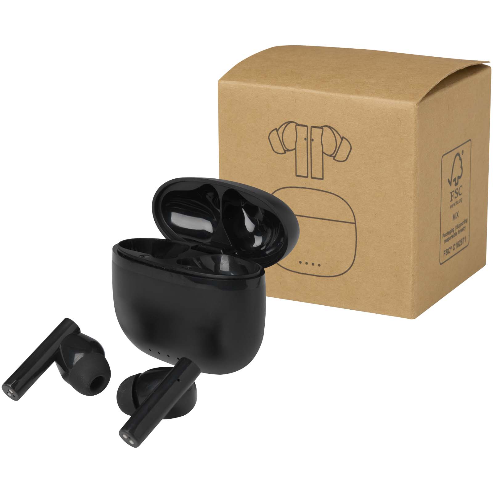 Alterf True Wireless Bluetooth®-öronsnäckor av återvunnen plast med öronproppar av silikon