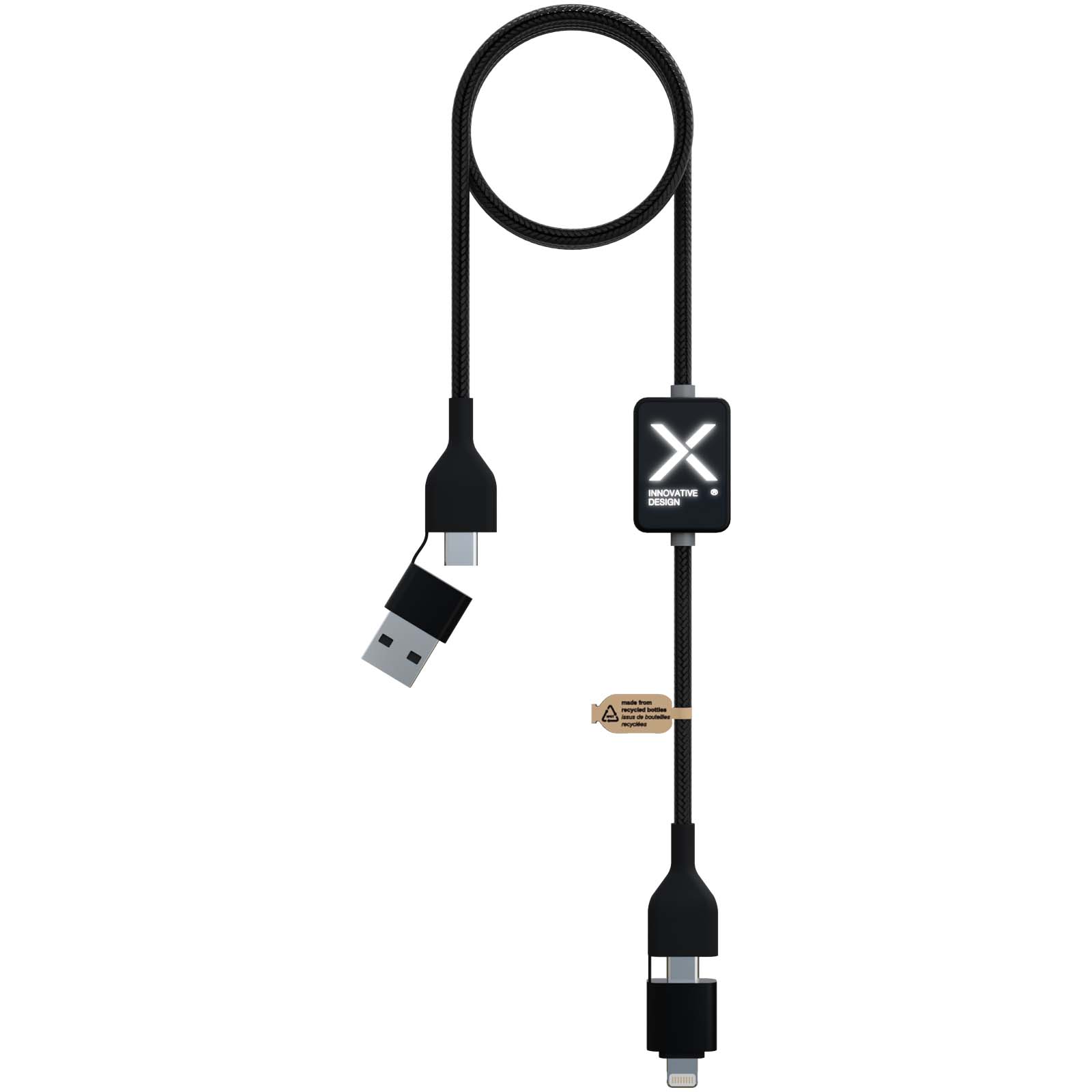 SCX.design C32 60 W laddningssladd med strömbrytare och upplyst logotyp