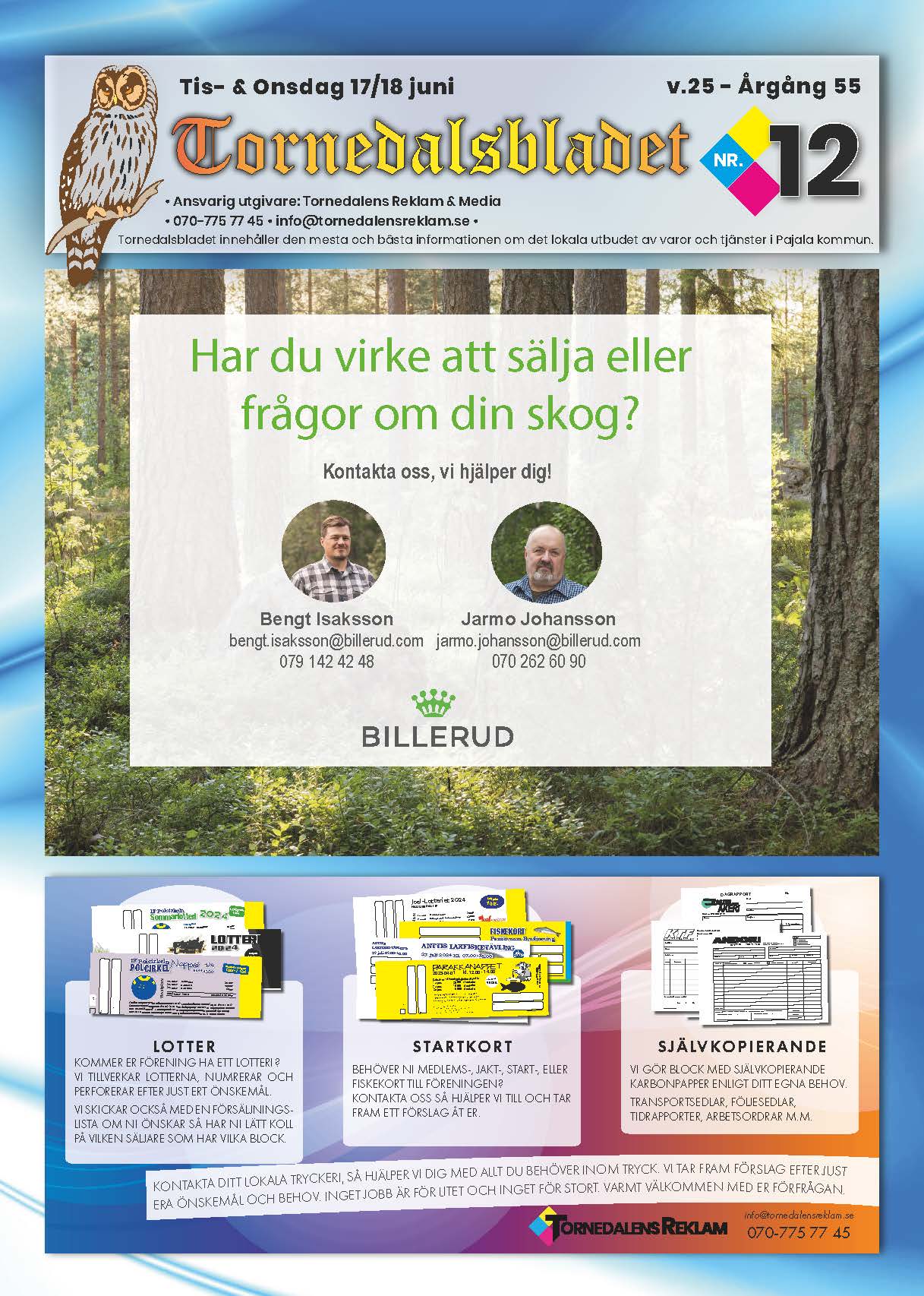Senaste numret av Tornedalsbladet